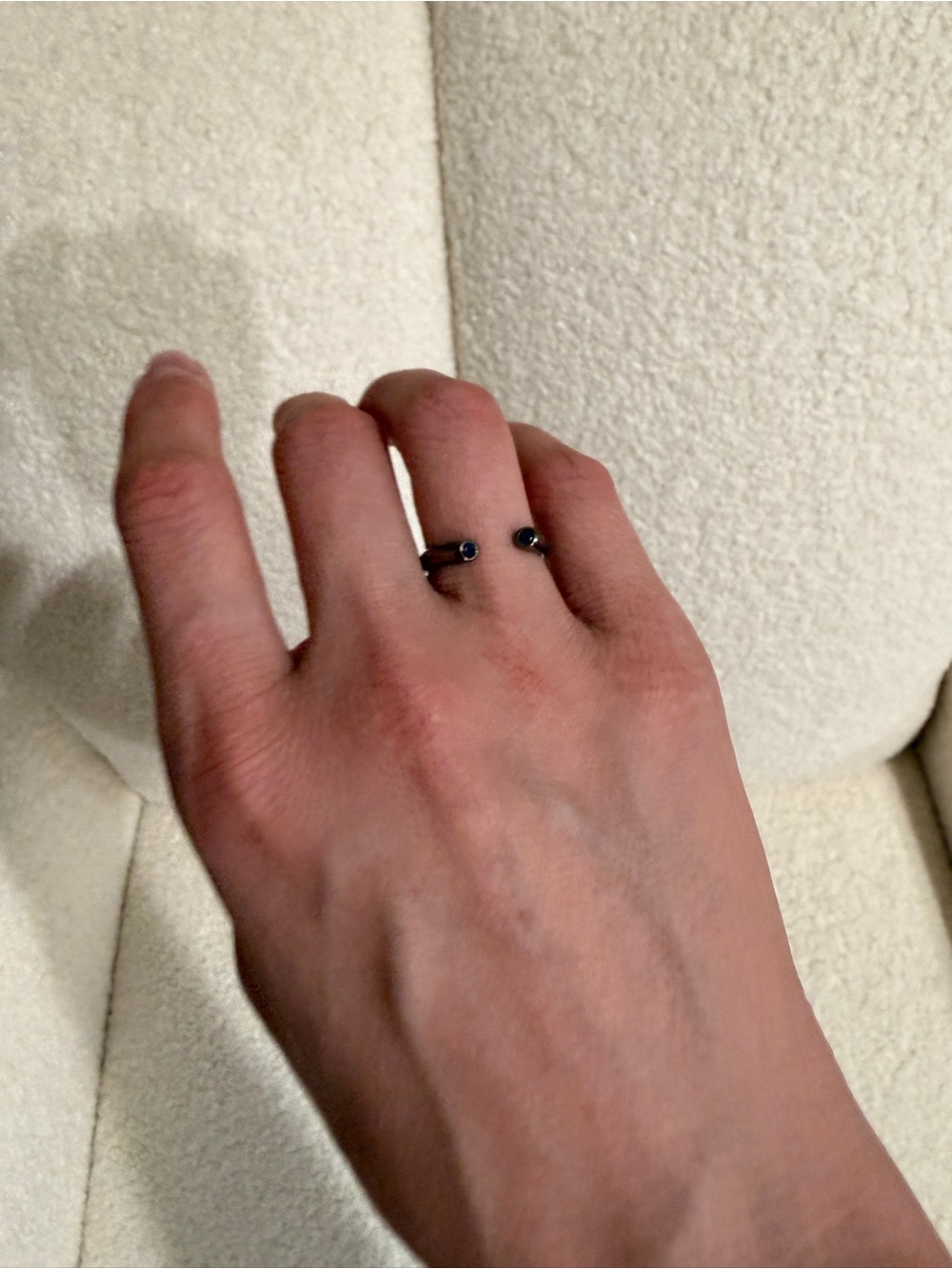 925 Sterling Silver Partially Open Ring